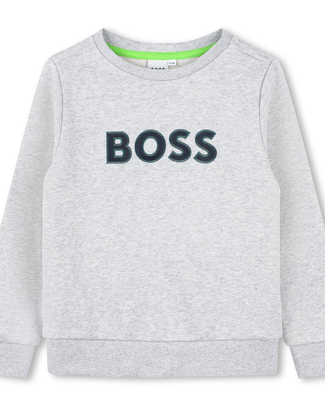 boss-j50765-a32-kb-Gray Logo Sweatshirt