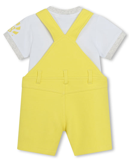 Yellow Logo Overalls Outfit