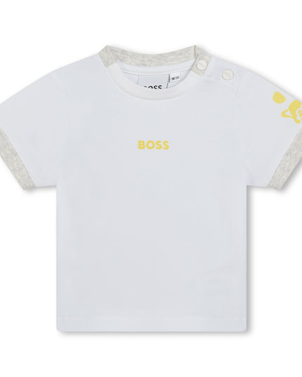 Yellow Logo Overalls Outfit