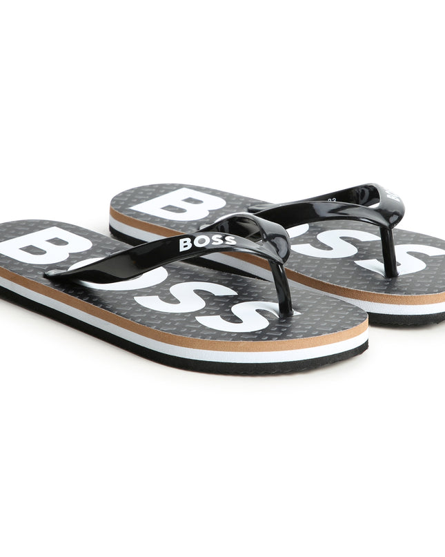 boss-j50850-09b-kb-Black Logo Flip Flops