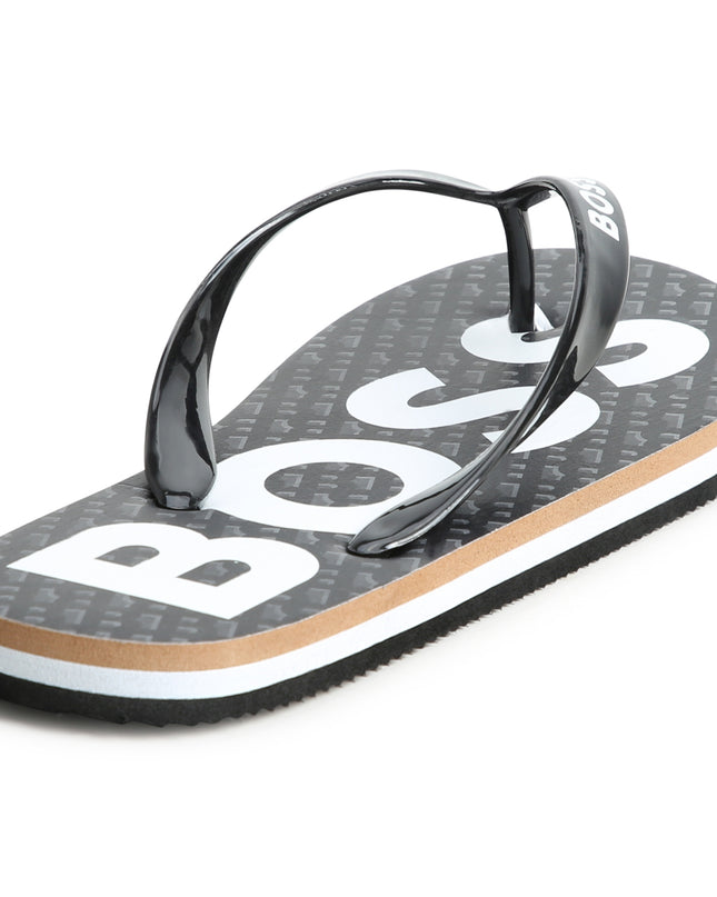 boss-j50850-09b-kb-Black Logo Flip Flops