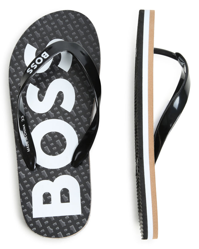 boss-j50850-09b-kb-Black Logo Flip Flops