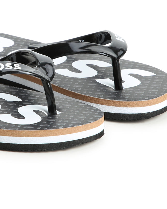 boss-j50850-09b-kb-Black Logo Flip Flops