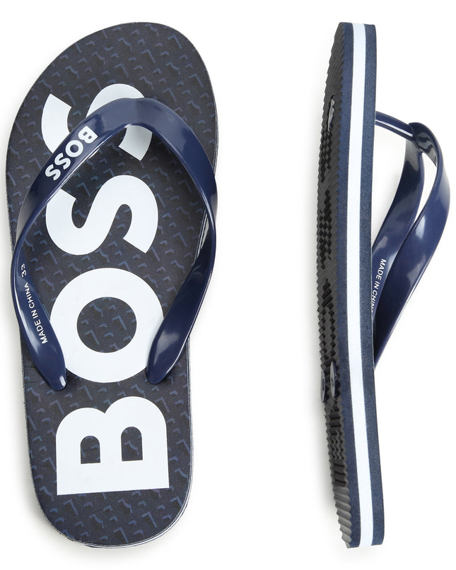 boss-j50850-849-kb-Navy Logo Flip Flops