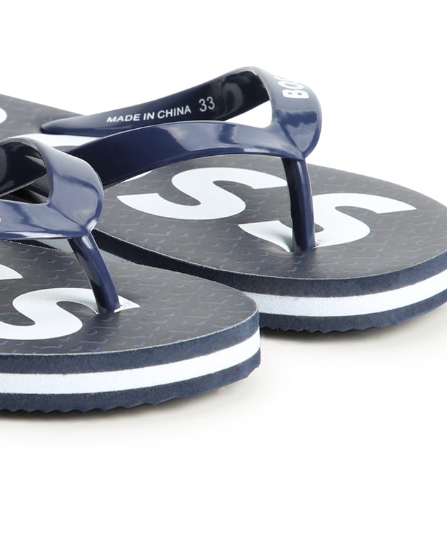 boss-j50850-849-kb-Navy Logo Flip Flops
