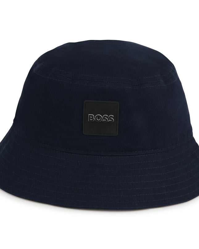 Navy Box Logo Bucket Hat