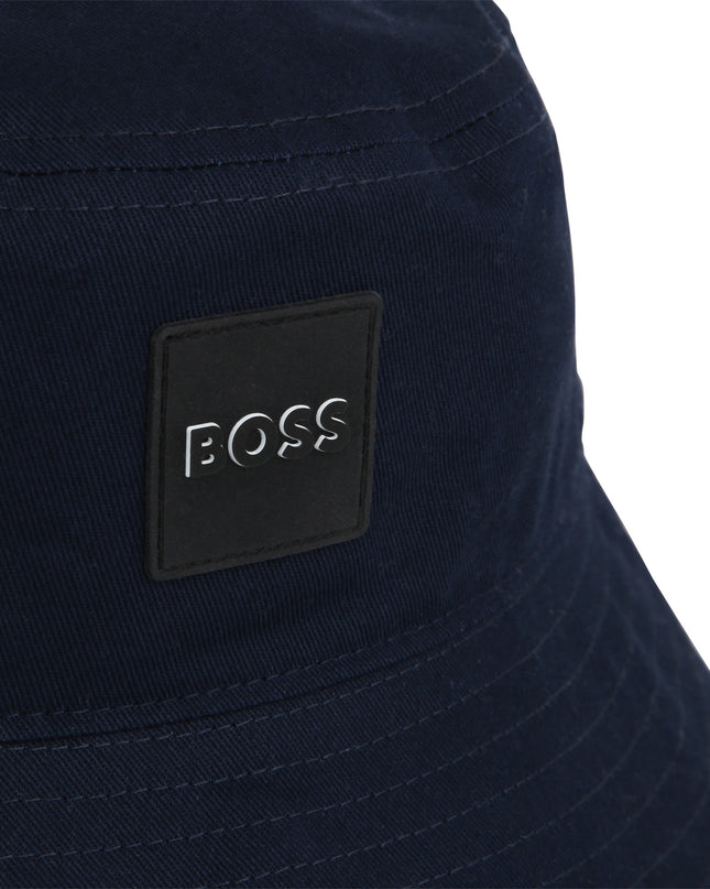 Navy Box Logo Bucket Hat