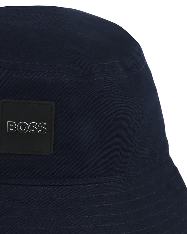 Navy Box Logo Bucket Hat