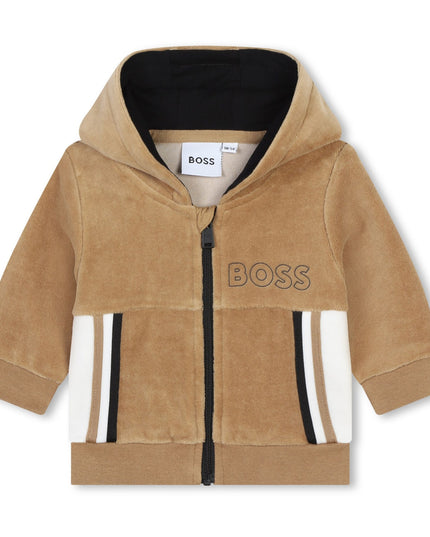 Brown Colorblock Logo Tracksuit
