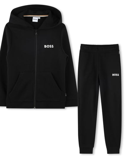 Black Logo Hooded Tracksuit