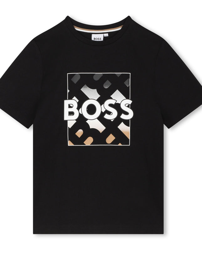 Black Monogram Logo T-Shirt