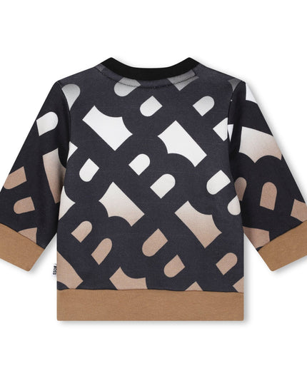 Black AOP Logo Sweatshirt