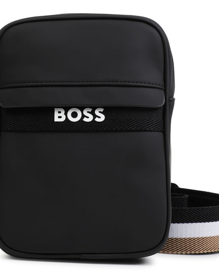 Black Tri-Color Strap Logo Bag