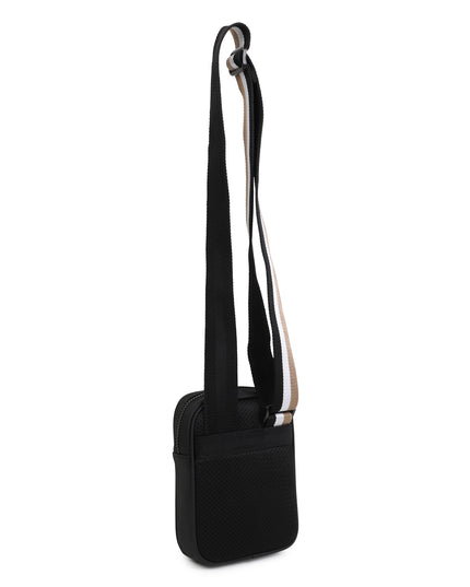 Black Tri-Color Strap Logo Bag