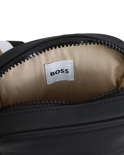 Black Tri-Color Strap Logo Bag