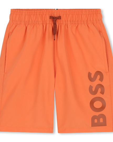 Orange Logo Swim Shorts