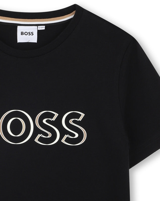 Kids Atelier-Boss-Black Bar Color Block T-Shirt