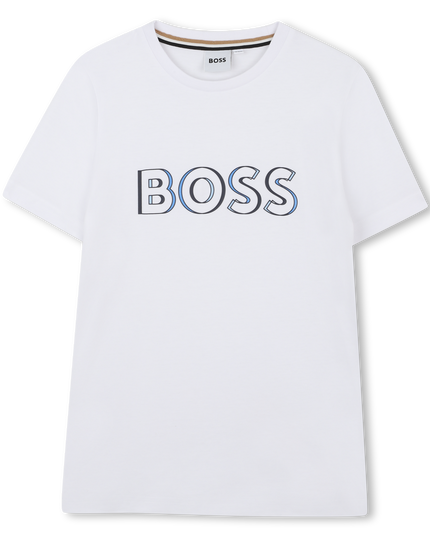 White Duo Toned Outline T-Shirt