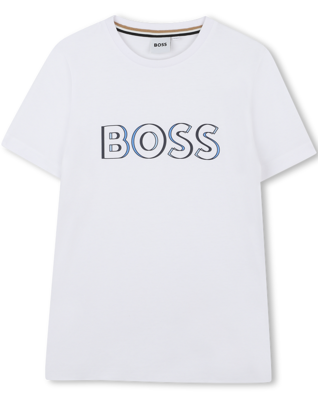 White Duo Toned Outline T-Shirt