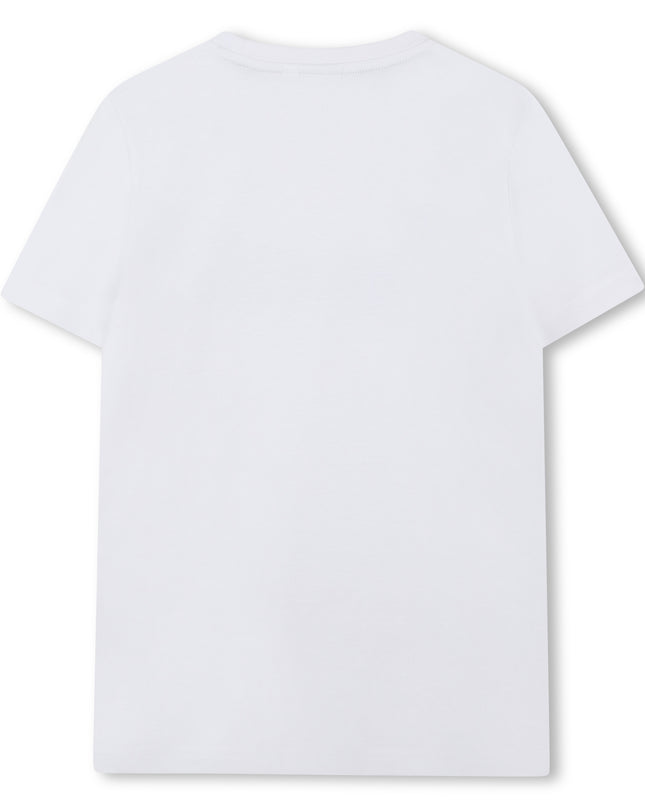 White Duo Toned Outline T-Shirt