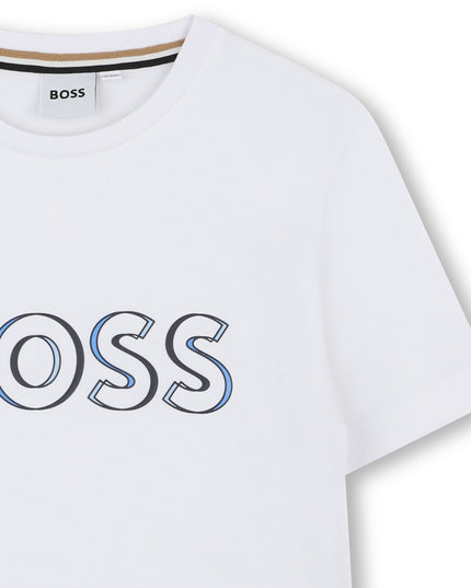 White Duo Toned Outline T-Shirt