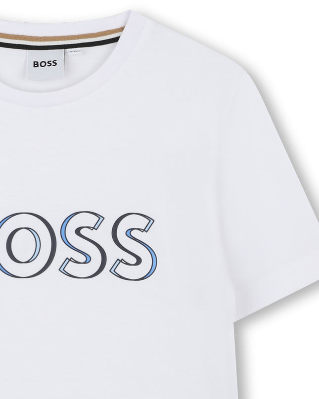 White Duo Toned Outline T-Shirt