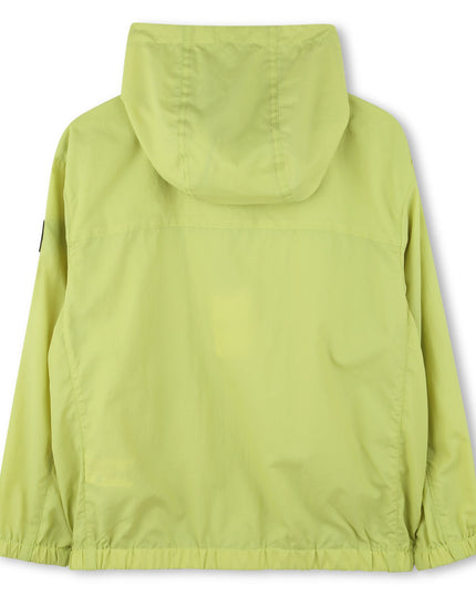 Lime Hooded Windbreaker