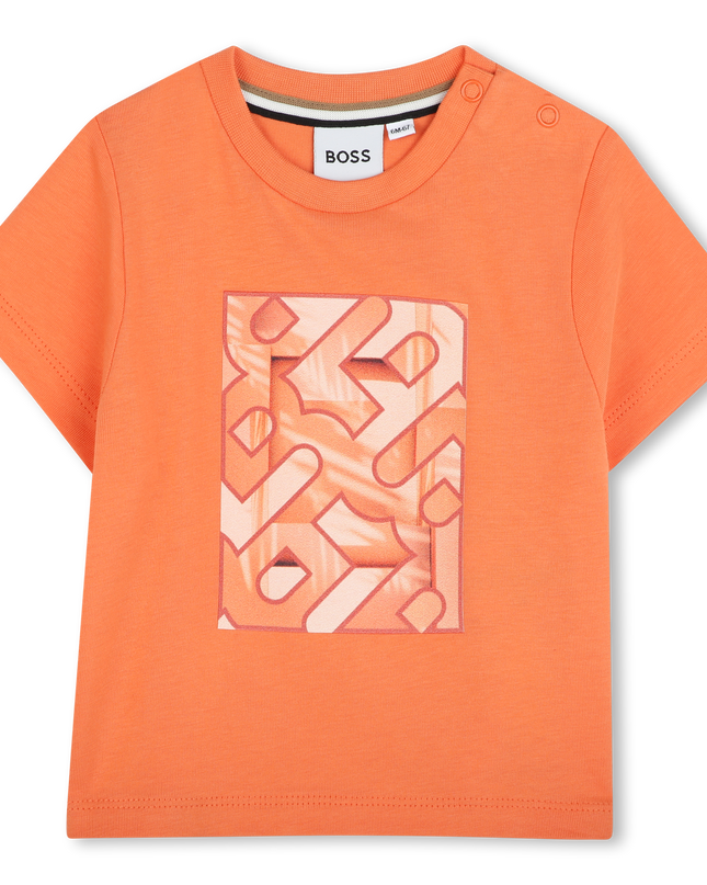 Orange Abstract Logo T-Shirt
