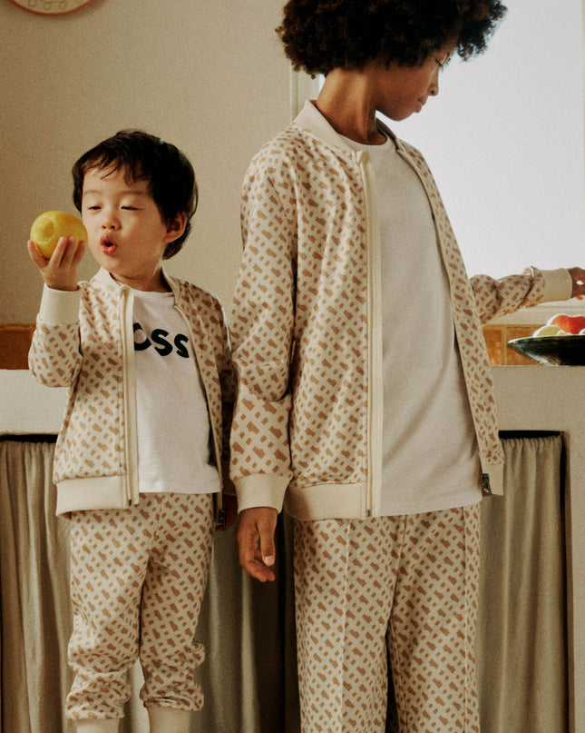 Sand Cardigan Patterned Pants Set