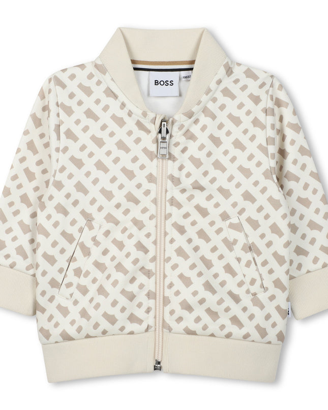 Sand Cardigan Patterned Pants Set