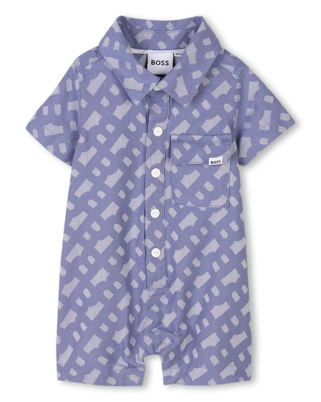 Blue Patterned All-in-One Bucket Hat Set