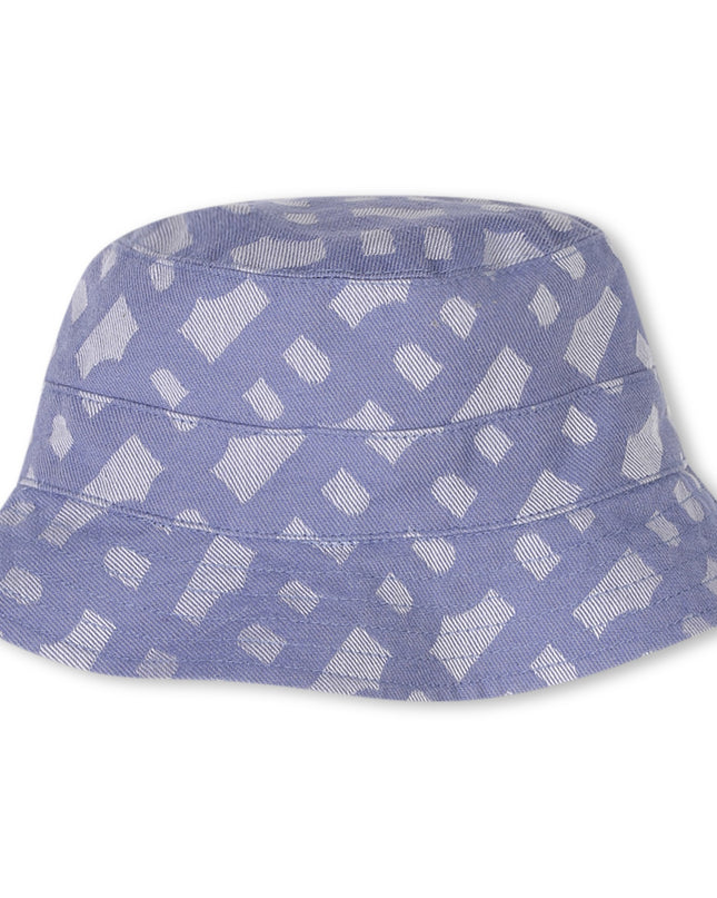 Blue Patterned All-in-One Bucket Hat Set