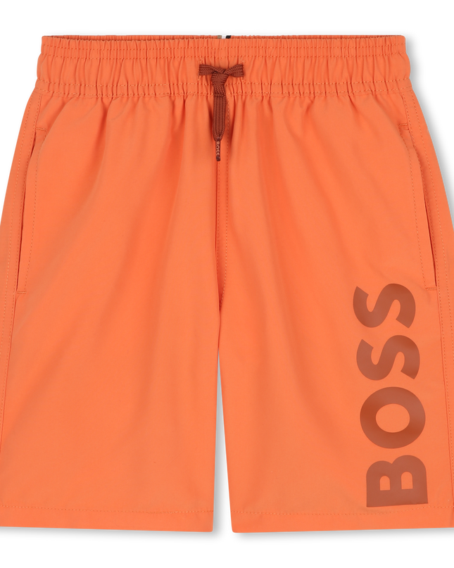 Kids Atelier-Boss-Orange Logo Swim Shorts