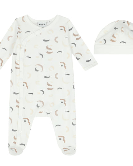 Kids Atelier-Boss-Ivory Pyjamas + Hat Set