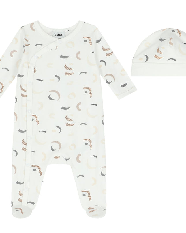 Kids Atelier-Boss-Ivory Pyjamas + Hat Set
