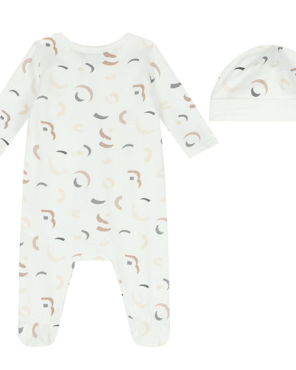 Kids Atelier-Boss-Ivory Pyjamas + Hat Set