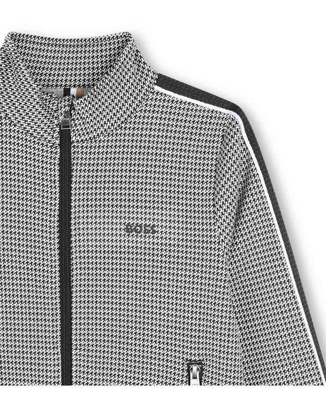 Kids Atelier Boss Black & Gray Zip Up Cardigan