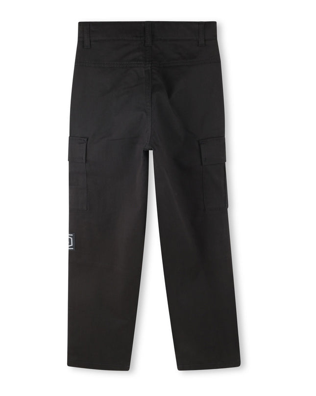 Kids Atelier Boss Black Logo Cargo Pants