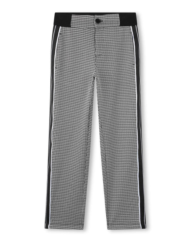 Kids Atelier Boss Black Plaid Houndstooth Trousers