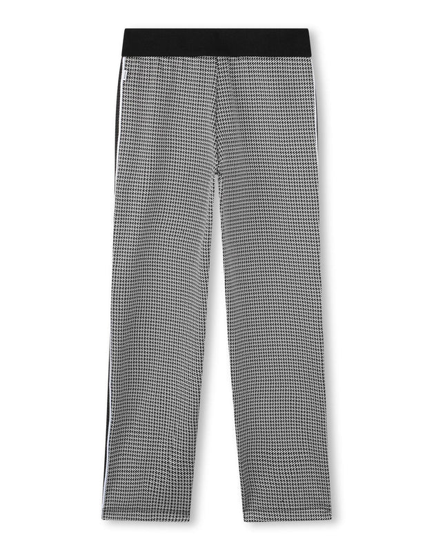 Kids Atelier Boss Black Plaid Houndstooth Trousers