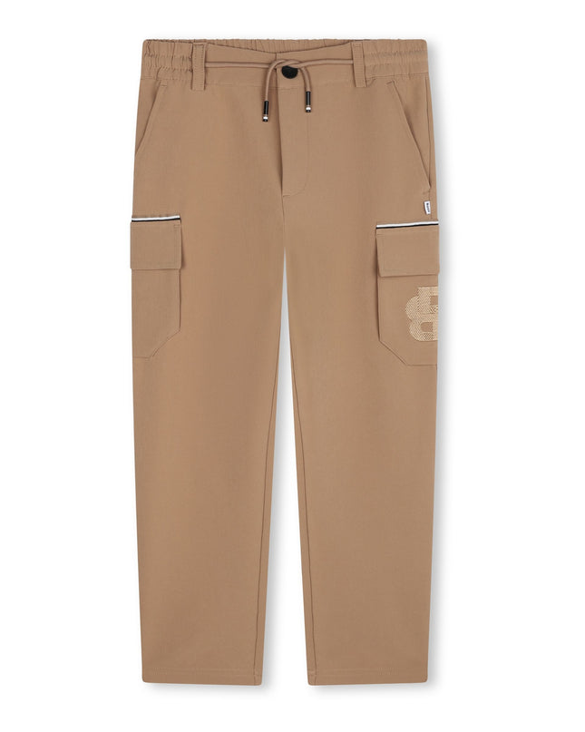 Kids Atelier Boss Brown Logo Cargo Pants