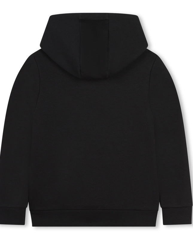 Kids Atelier Boss Black Hooded Logo Sweatshirt