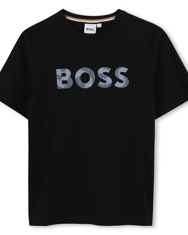 Kids Atelier Boss Black Matrix Logo T-Shirt