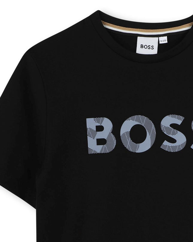 Kids Atelier Boss Black Matrix Logo T-Shirt