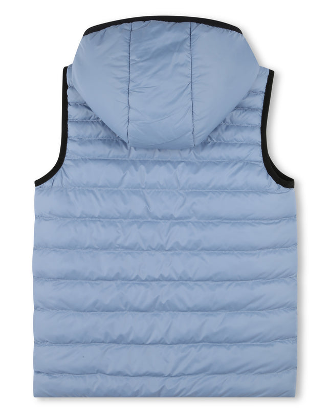 Kids Atelier Boss Blue Reversible Logo Puffer Vest