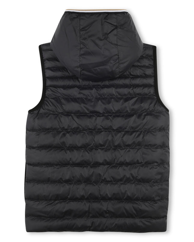 Kids Atelier Boss Blue Reversible Logo Puffer Vest