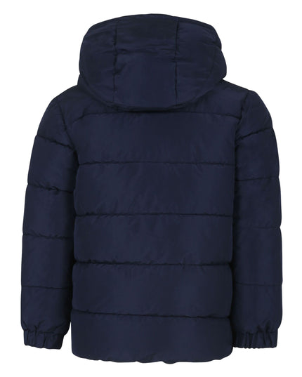 Kids Atelier Boss Navy Hooded Logo Puffer Jacket