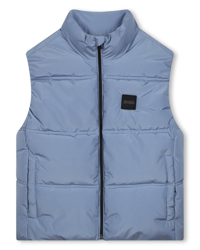 Kids Atelier Boss Blue Logo Puffer Vest