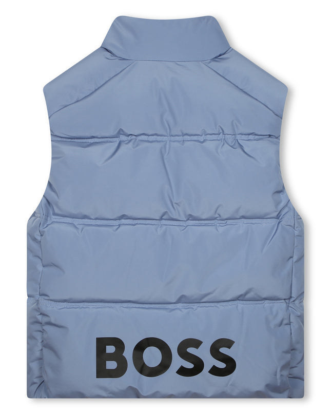 Kids Atelier Boss Blue Logo Puffer Vest