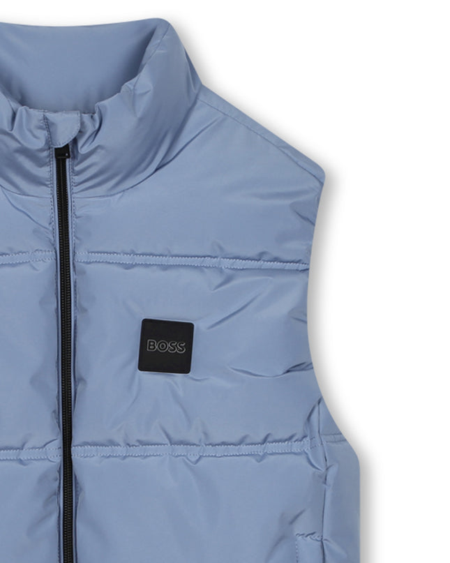 Kids Atelier Boss Blue Logo Puffer Vest